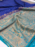 Pure Banarasi Silk Saree - Blue