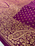Pure Banarasi silk saree - Purple