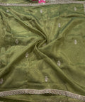 Cocktail Party Wear Designer Sarees - Green
