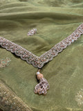 Cocktail Party Wear Designer Sarees - Green