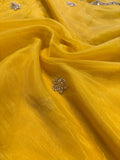 Cocktail Party Wear Designer Saree - Yellow