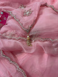 Cocktail party Wear designer Saree - Pink