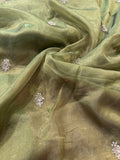 Cocktail Party Wear Designer Saree - Green