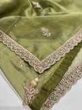 Cocktail Party Wear Designer Saree - Green