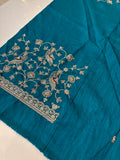 Cocktail Party Wear Designer Saree - Aqua Blue