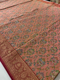 Banarasi Tissue Silk with harri work - pink
