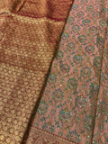 Banarasi Tissue Silk with harri work - pink