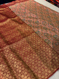 Banarasi Tissue Silk with harri work - pink
