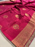 Party wear Banarasi Silk Saree with Scaloop Border