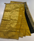 Party wear Banarasi Silk Saree with Scaloop Border - Yellow