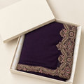 Designer Party Wear Chiffon Saree - Purple