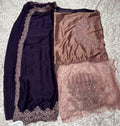 Designer Party Wear Chiffon Saree - Purple