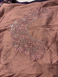 Designer Party Wear Chiffon Saree - Purple