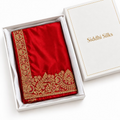 Designer party Wear Chiffon Saree - Red
