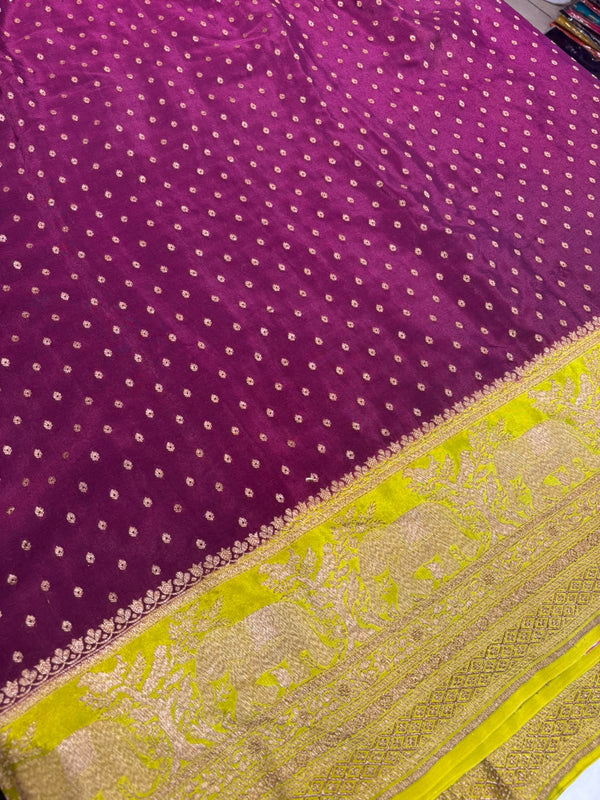 Pure Banarasi silk Saree - Purple