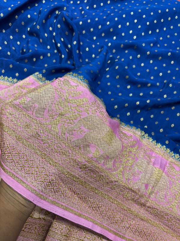 Pure Banarasi Silk Saree -Blue