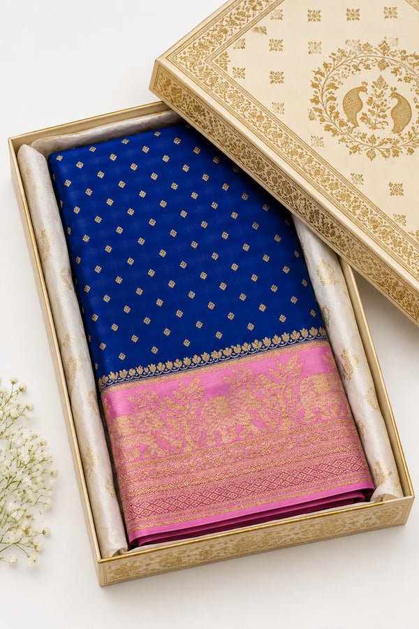 Pure Banarasi Silk Saree -Blue