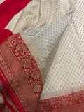 Pure Banarasi Silk Saree - white