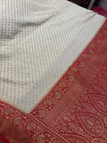 Pure Banarasi Silk Saree - white