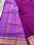 Pure Mysore Silk Saree - Purple