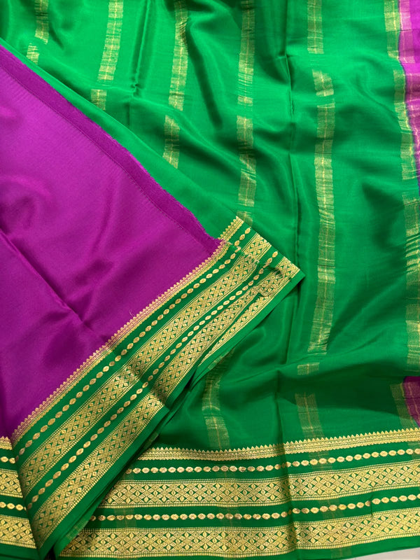 Pure Mysore Silk Saree - Purple