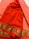 Pure Mysore Silk Saree - peach
