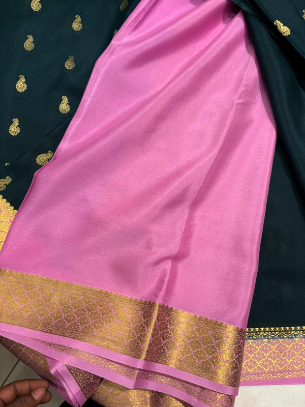 Pure Mysore Silk Saree - Green