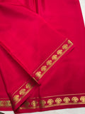 pure Mysore silk with Ganda Berunda border - Pink