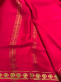 pure Mysore silk with Ganda Berunda border - Pink