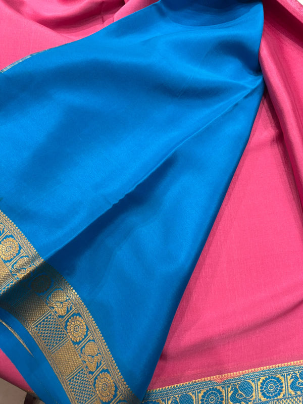 Pure Mysore Silk Saree -Pink