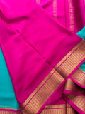 Pure Mysore Checks Silk Saree - Blue