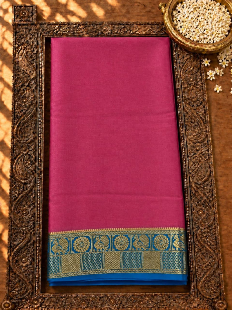 Pure Mysore Silk Saree -Pink