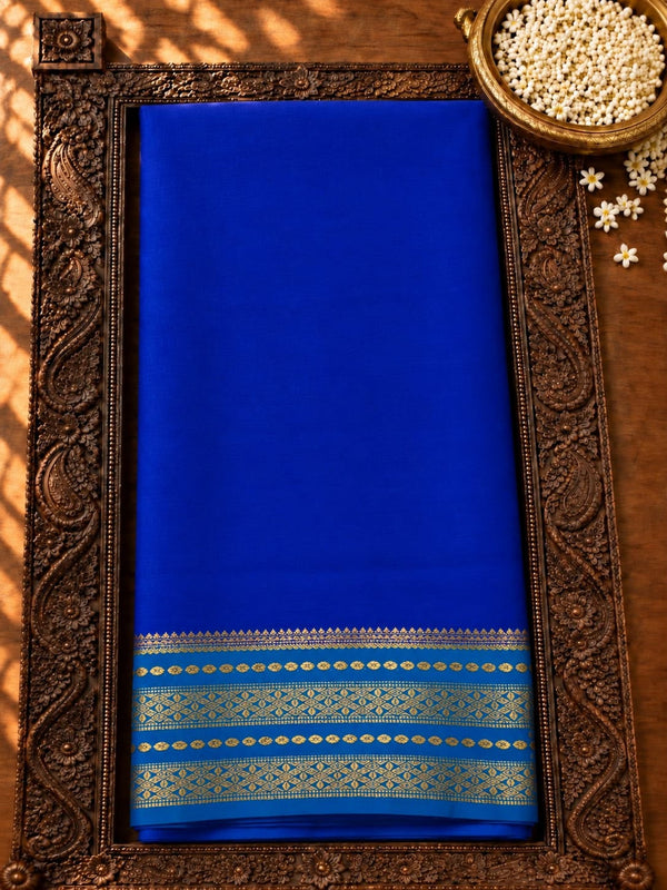 Pure Mysore Silk Saree - Blue