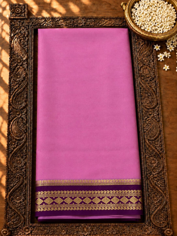 Pure Mysore silk saree -Onion Pink