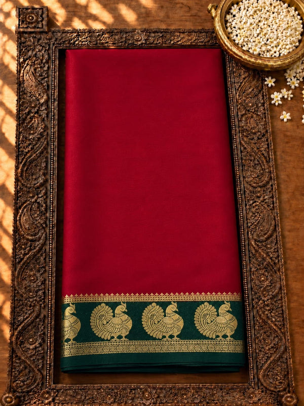 Pure Mysore Silk Saree - Red