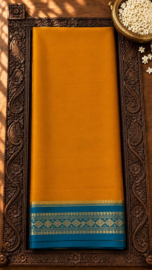 Pure Mysore silk saree - yellow