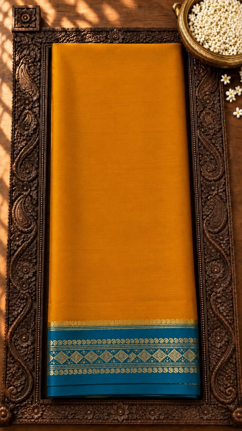 Pure Mysore silk saree - yellow