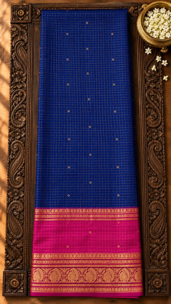Pure Mysore silk saree - Blue