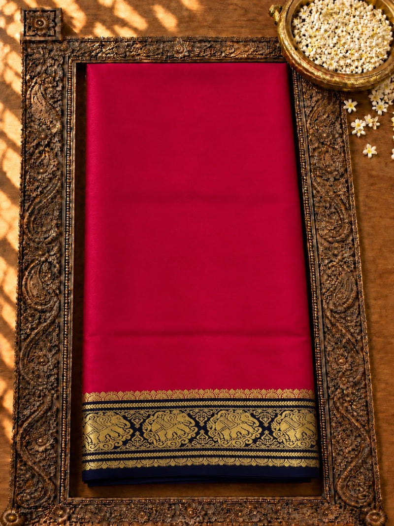 Pure Mysore Silk Saree -Red