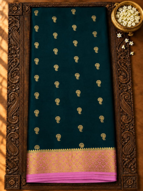 Pure Mysore Silk Saree - Green