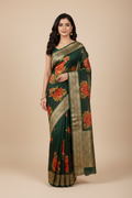 Green Saree Full Length